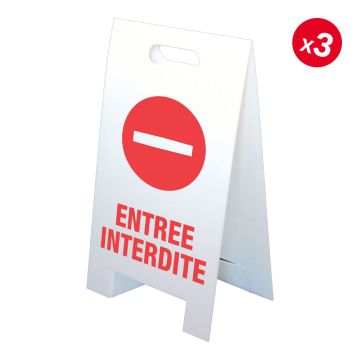 Lot chevalets Eco entrée interdite - 4295022