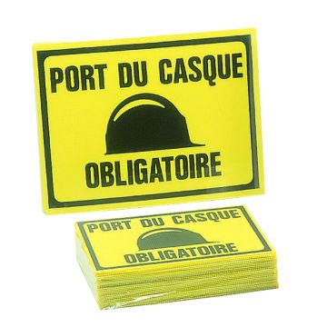 Lot de 25 panneaux port casque obligatoire 300X200mm - 4304342