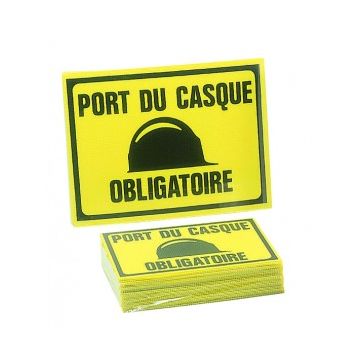 Lot de 10 panneaux port casque obligatoire 400X300mm - 4304441
