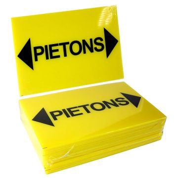 Lot de 25 panneaux piétons + flèches 300X200mm - 4304656