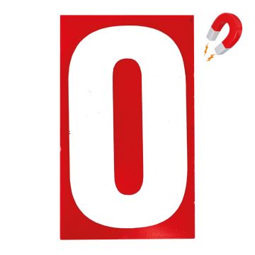 N°0 - 50x30mm magnétique Rouge/Blanc - 4345093