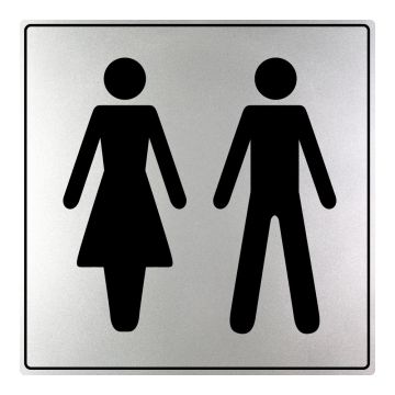 Plaquette toilettes hommes femmes - ISO 7001 - NOVAP