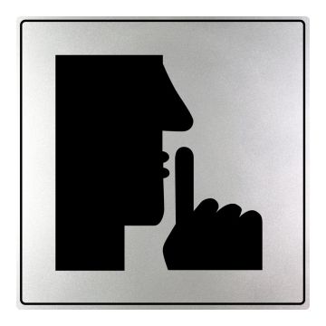 Plaquette Silence - ISO 7001 - NOVAP