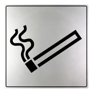 Plaquette Zone fumeurs - ISO 7001 - NOVAP