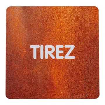 Plaque de porte alu effet rouille - Tirez - 4385204