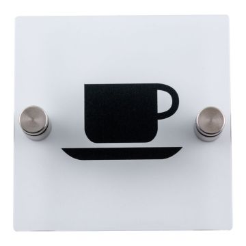 Plaque de porte transparente - Café- Novap