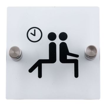 Plaque de porte transparente - Salle d'attente - Novap