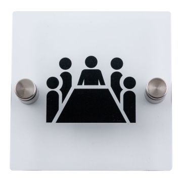 Plaque de porte transparente - Salle de conférence - Novap