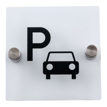 Plaque de porte transparente - Parking - Novap