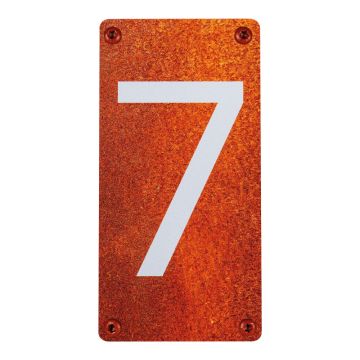 Numéro de maison - N°7 - effet acier rouillé - Novap