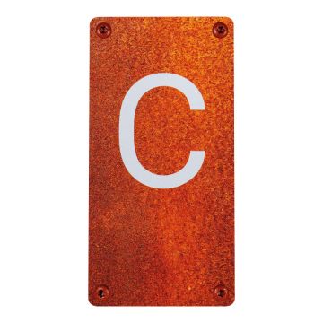 Numéro de maison - Lettre B - effet acier rouillé - Novap