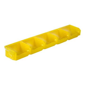Lot de 5 Bacs European 0,3L Jaune avec Barre - Novap