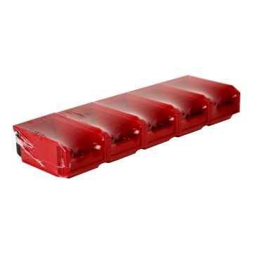 Lot de 5 Bacs European 1L Rouge avec Barre - Novap