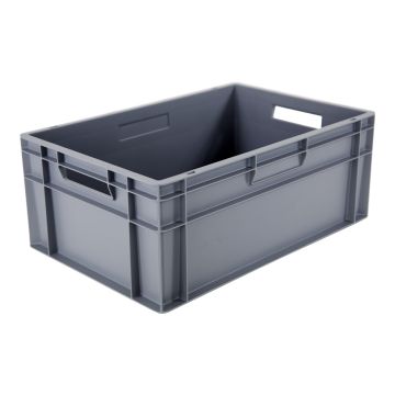 Bac 600x400x240 mm 47L gris norme Europe - Novap