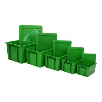 Novabac 6 au 54 Litres Vert Emeraude + les couvercles - Novap