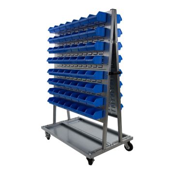 Chariot sur roues équipé de bacs 1L - Novap