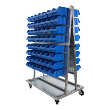 Chariot sur roues équipé de bacs 2L - Novap