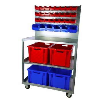 Desserte avec 4 Novabacs 54 litres + bacs à bec European : 24 x 1 litre + 6 x 3 litres - 5203156