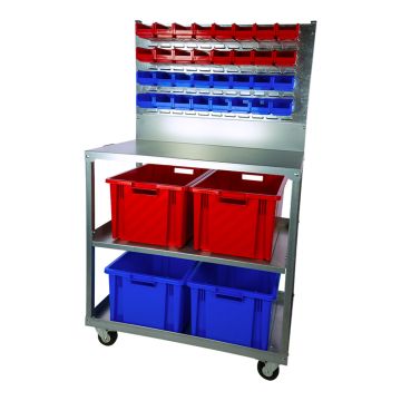 Desserte avec 4 Novabacs 54 litres + bacs à bec European : 32 x 1 litre - 5203163