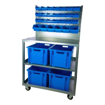 Desserte avec 4 novabacs 54 litres + bacs à bec Eco : 21 x 1 litre + 6 x 3 litres - 5203187