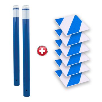 Kit Piétons - Tubes Bleu - Dalles Bleu/Blanc - Novap