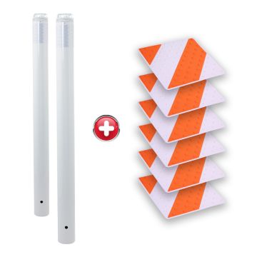 Kit Piétons - Tubes Blanc - Dalles Orange/Blanc - Novap