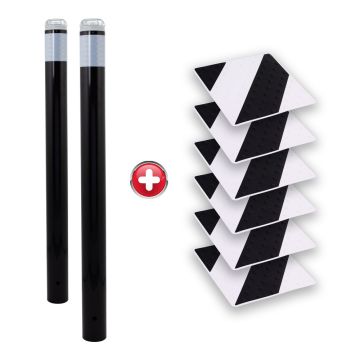 Kit Piétons - Tubes Noir - Dalles Noir/Blanc - Novap