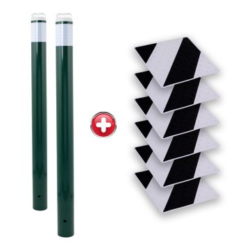 Kit Piétons - Tubes Vert - Dalles Noir/Gris - Novap