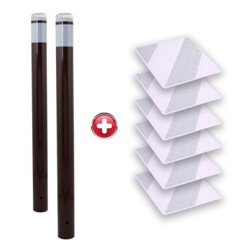 Kit Piétons - Tubes Marron - Dalles Gris/Blanc - Novap