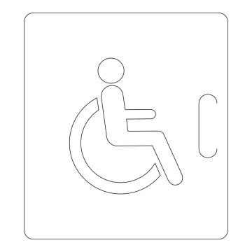 Pochoir pour signalisation horizontale - PMR 250x300mm - 8005900