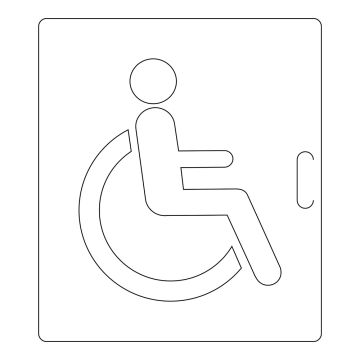 Pochoir pour signalisation horizontale - PMR 500x600mm - 8005917