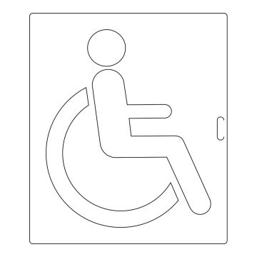 Pochoir pour signalisation horizontale - PMR 1000x1200mm - 8005924