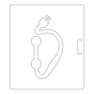 Pochoir pour signalisation horizontale - Véhicule électrique 300x600mm - Novap