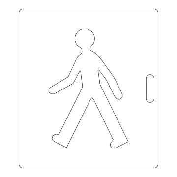 Pochoir pour signalisation horizontale - Piétons 400x600mm - Novap