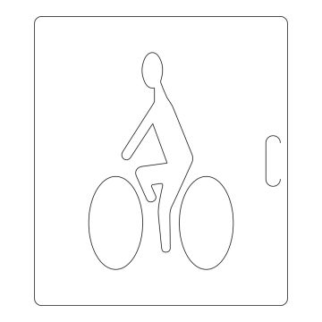 Pochoir pour signalisation horizontale - Piste cyclable 400x600mm - 8005979