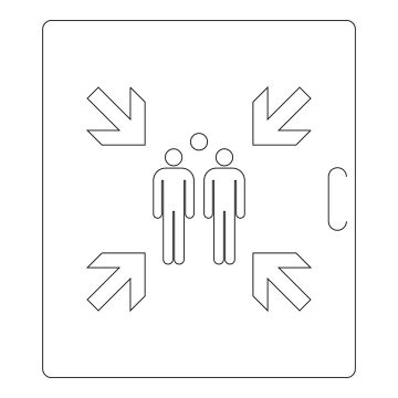 Pochoir pour signalisation horizontale - Point de rassemblement 500x500mm - 8005993