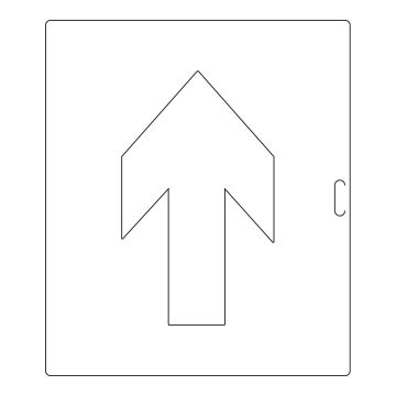Pochoir pour signalisation horizontale - Fleche 600x1000mm -  Flèche