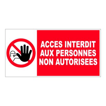 Marquage au sol adhésif pour extérieur - Acces interdit aux personnes non autorisées