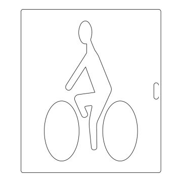 Pochoir pour signalisation horizontale - Piste cyclable 800x1200mm - 8008986