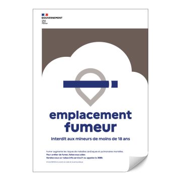 Adhésif Emplacement Fumeur