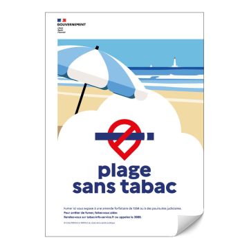 Adhésif Espace Sans Tabac Plage