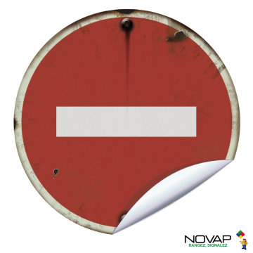 Adhésifs VINTAGE Sens interdit - Novap