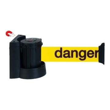 Support mural magnétique avec sangle jaune Danger - Novap