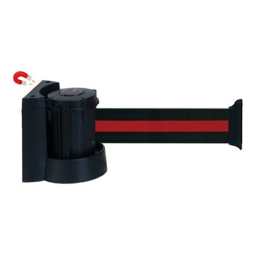 Support mural magnétique avec sangle Noir/Rouge - Novap