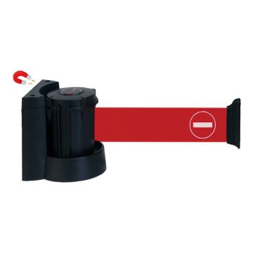 Dérouleur mural magnétique avec sangle Rouge Sens interdit - Novap