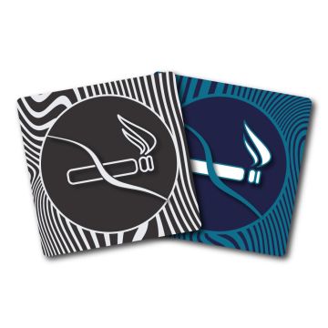 Plaques de porte 90x90mm - Interdiction de fumer - Design - Novap