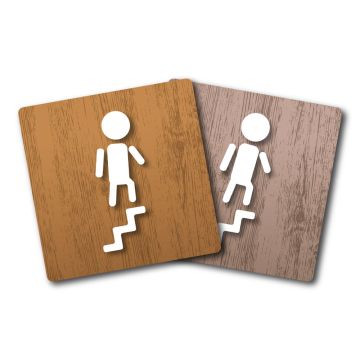Plaques de porte 90x90mm - Escalier - Wood - Novap