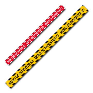 Bande Merci de patienter ici - spécial sol - 1000 x 70mm - Novap