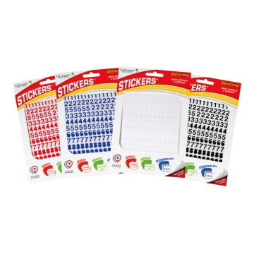 Chiffres autocollants 10mm - NOVADHESIFS