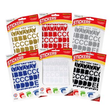 Lettres autocollantes 20mm - NOVADHESIFS